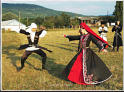 adygeisches Tanzpaar in Maikop-Sdrussland
